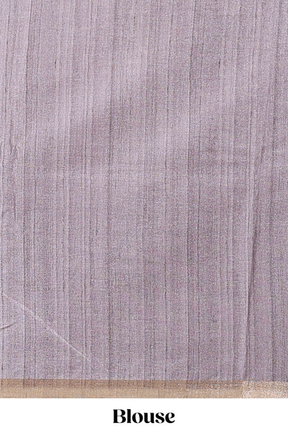 Grey dola silk festive saree