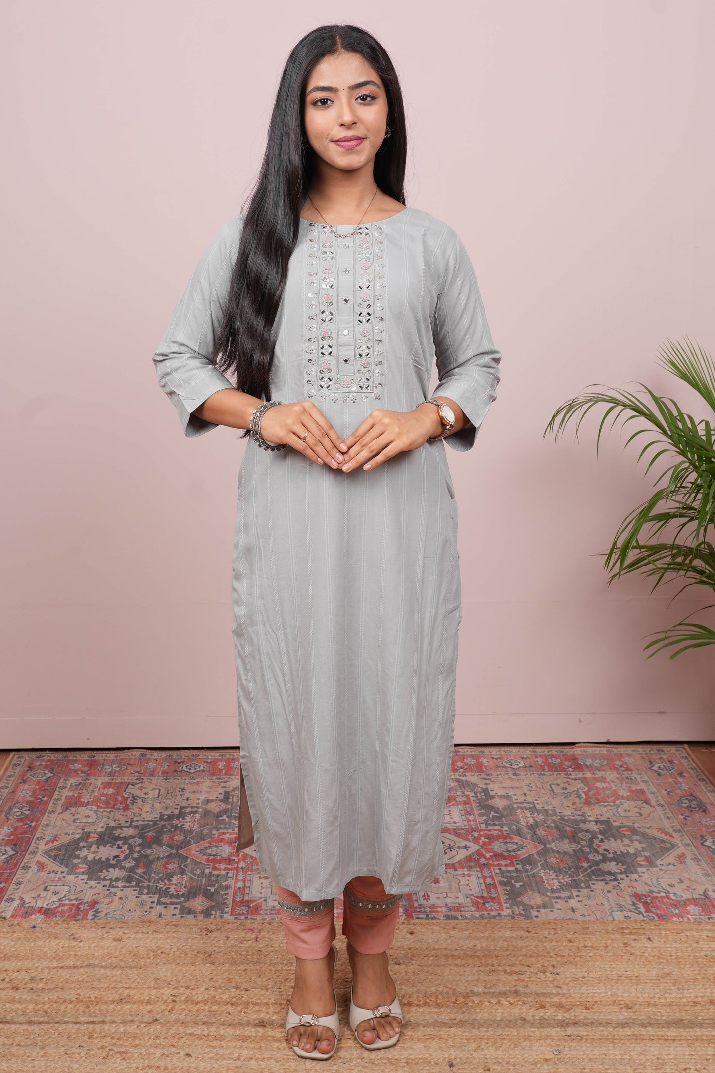 Grey festive traditional outfit