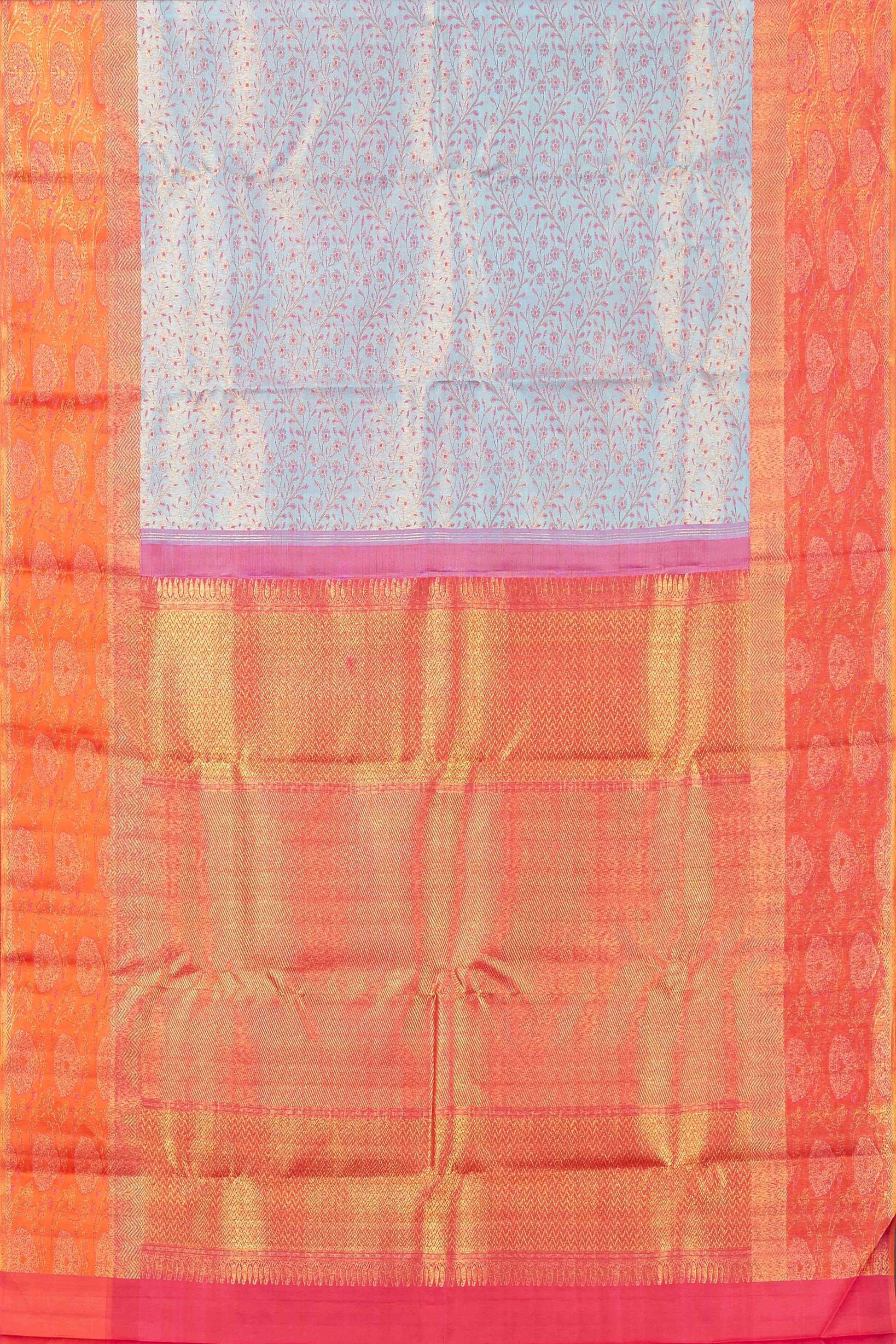 Grey jacquard elegant silk saree
