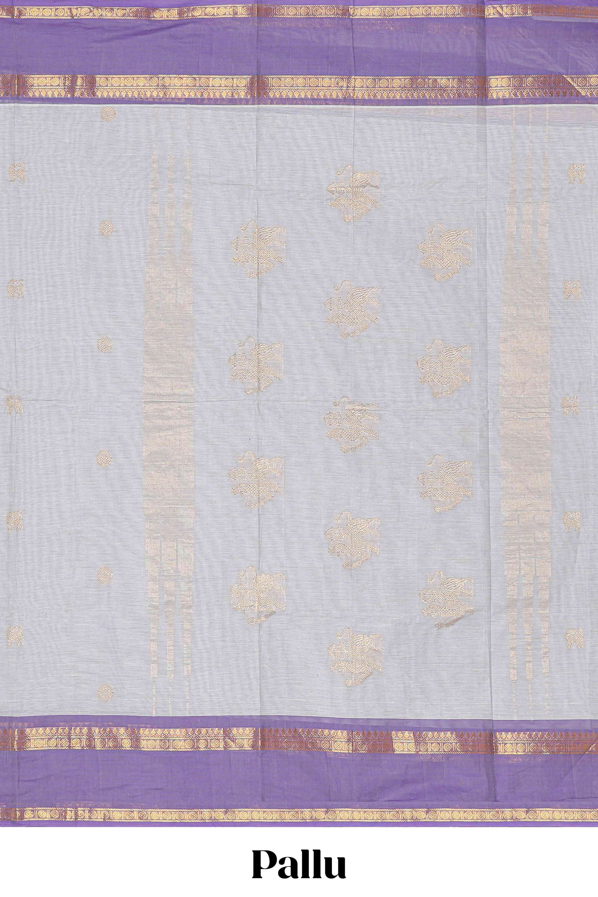  Grey kanchi cotton saree
