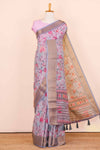 Grey linen saree design
