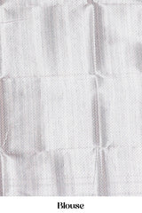 Grey munga silk saree with zari pallu and blouse