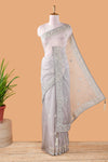 Grey organza saree