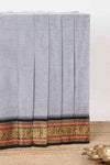 Grey plain chettinad cotton sarees