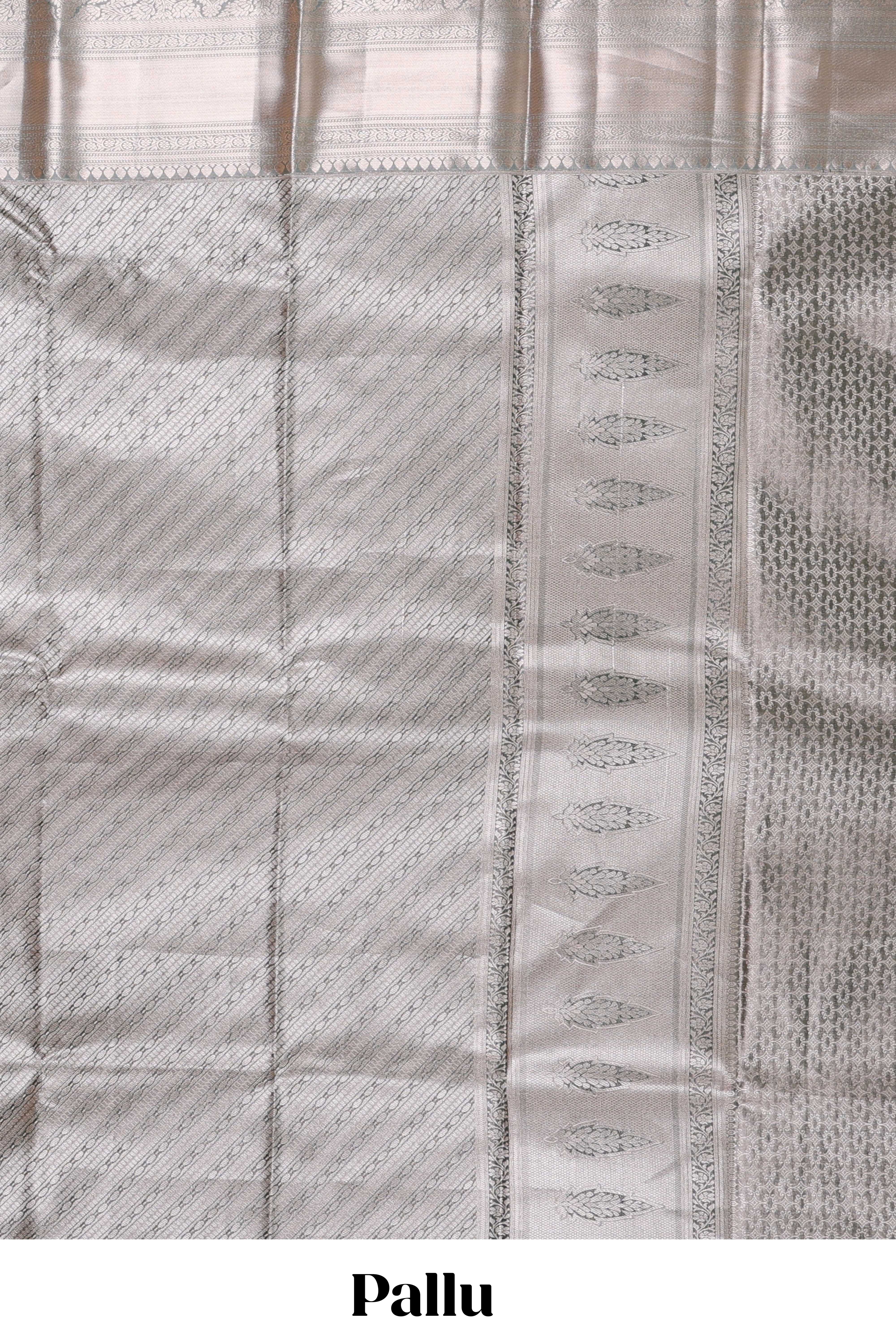 Grey semi Banaras weave