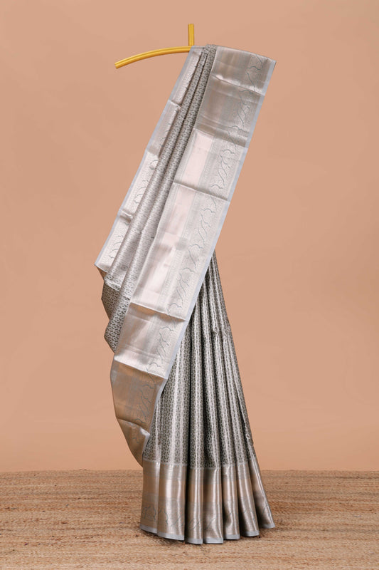 Grey semi banaras tissue 