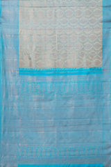 Grey wedding silk saree