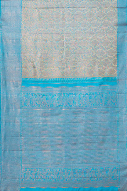 Grey wedding silk saree