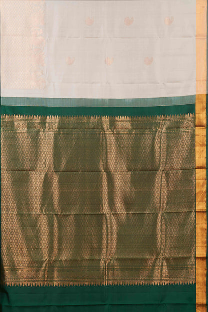 Grey zari designer silk saree