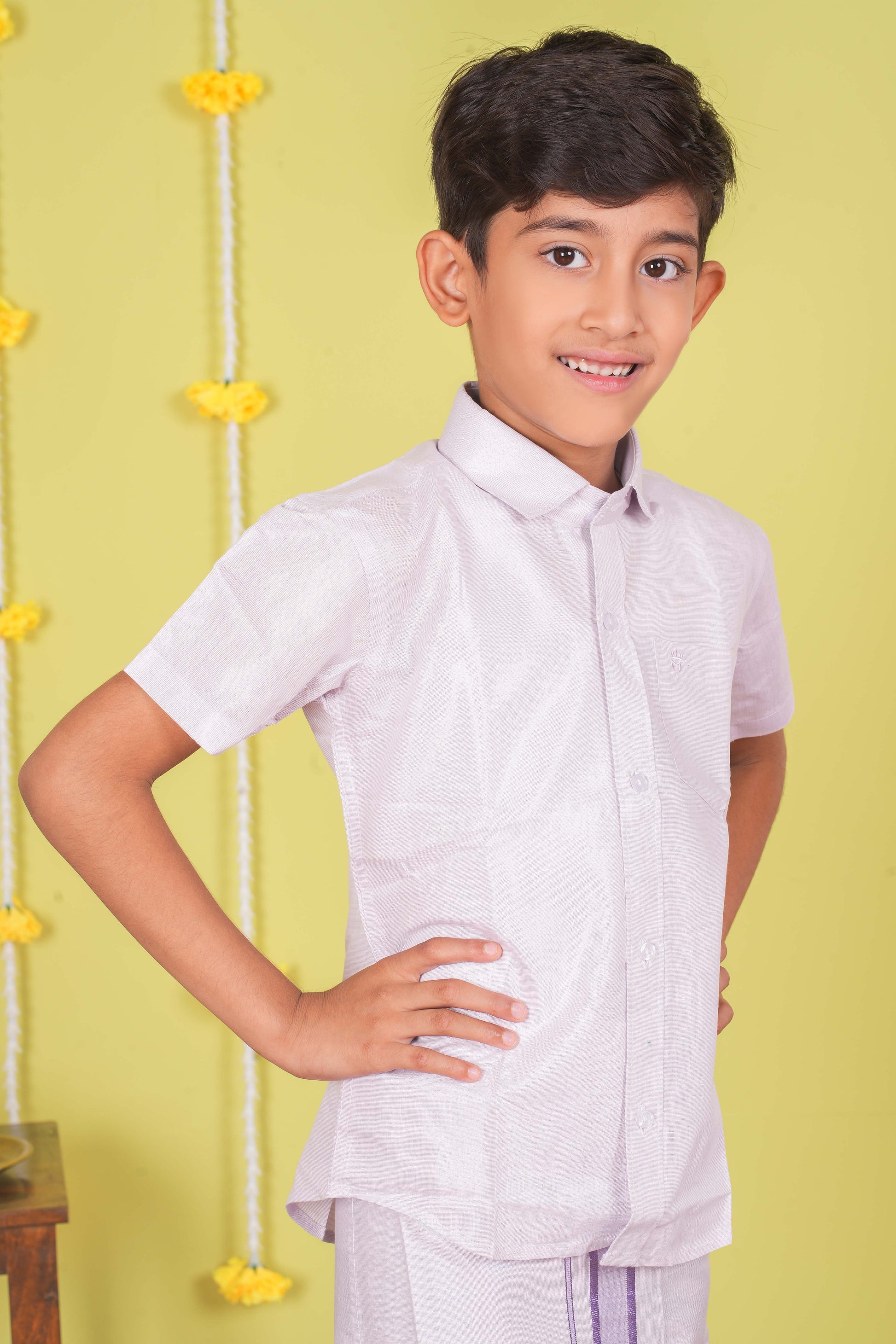 Half sleeve cotton celebration outfit