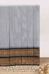 Hash Grey plain chettinad cotton saree