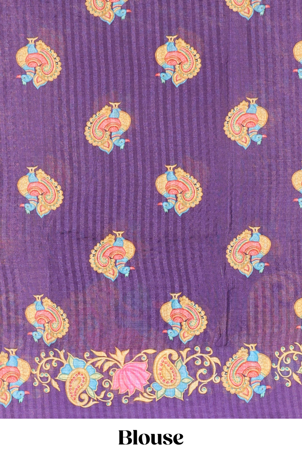 Heritage inspired violet linen saree