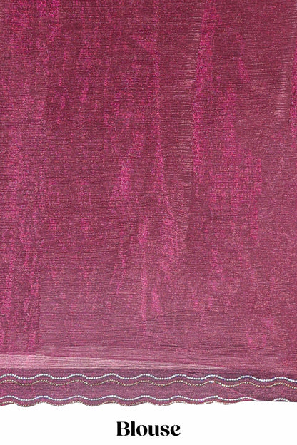 High end festive Magenta saree