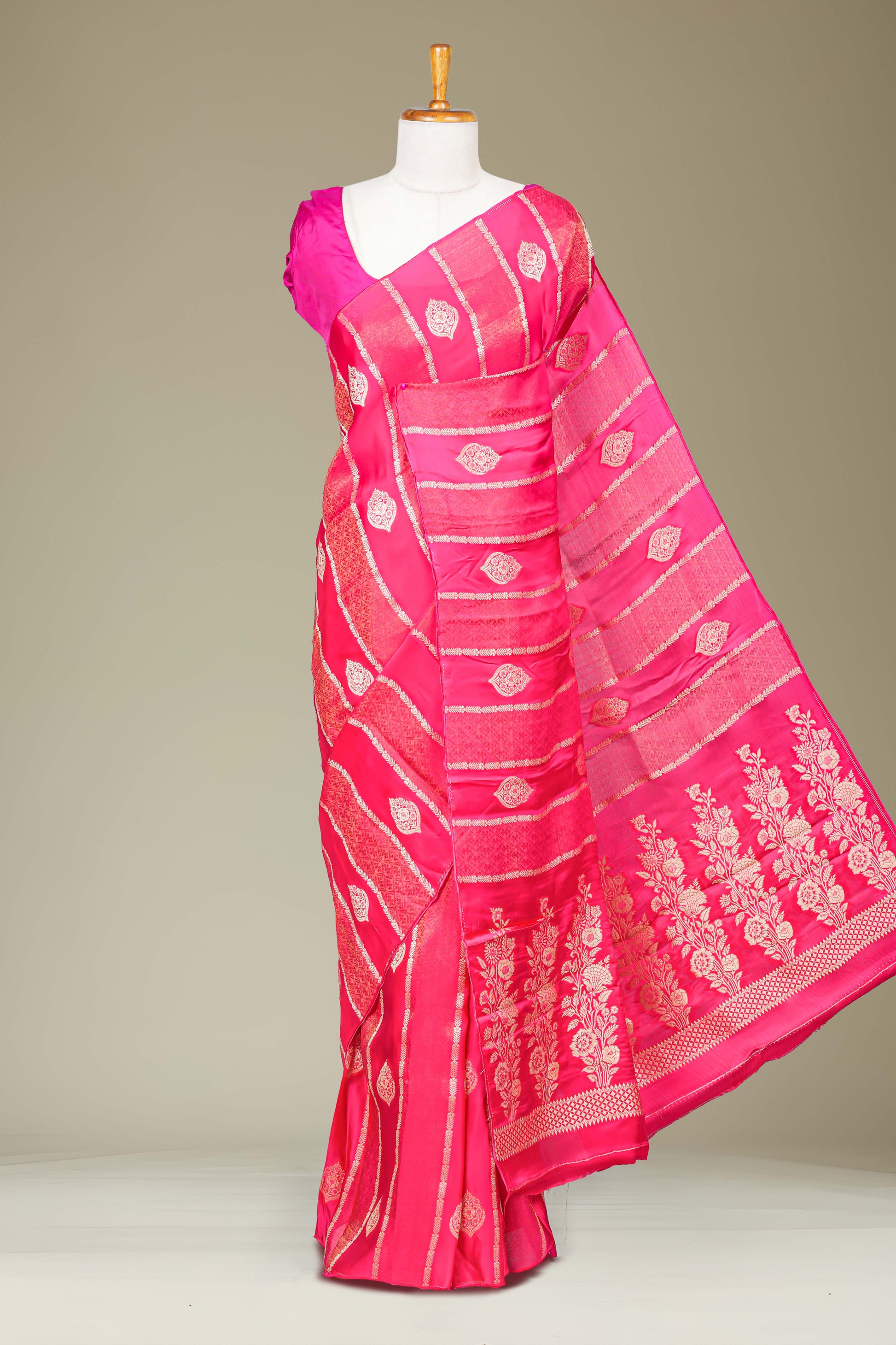 Hot pink viscose silk