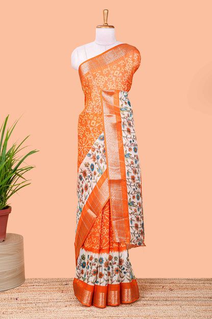 Ikkat inspired floral pattern 