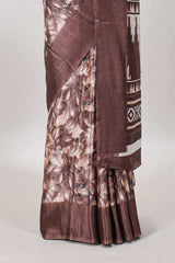 Ikkat pattern pallu feature