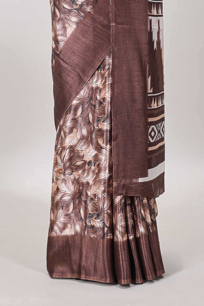 Ikkat pattern pallu feature