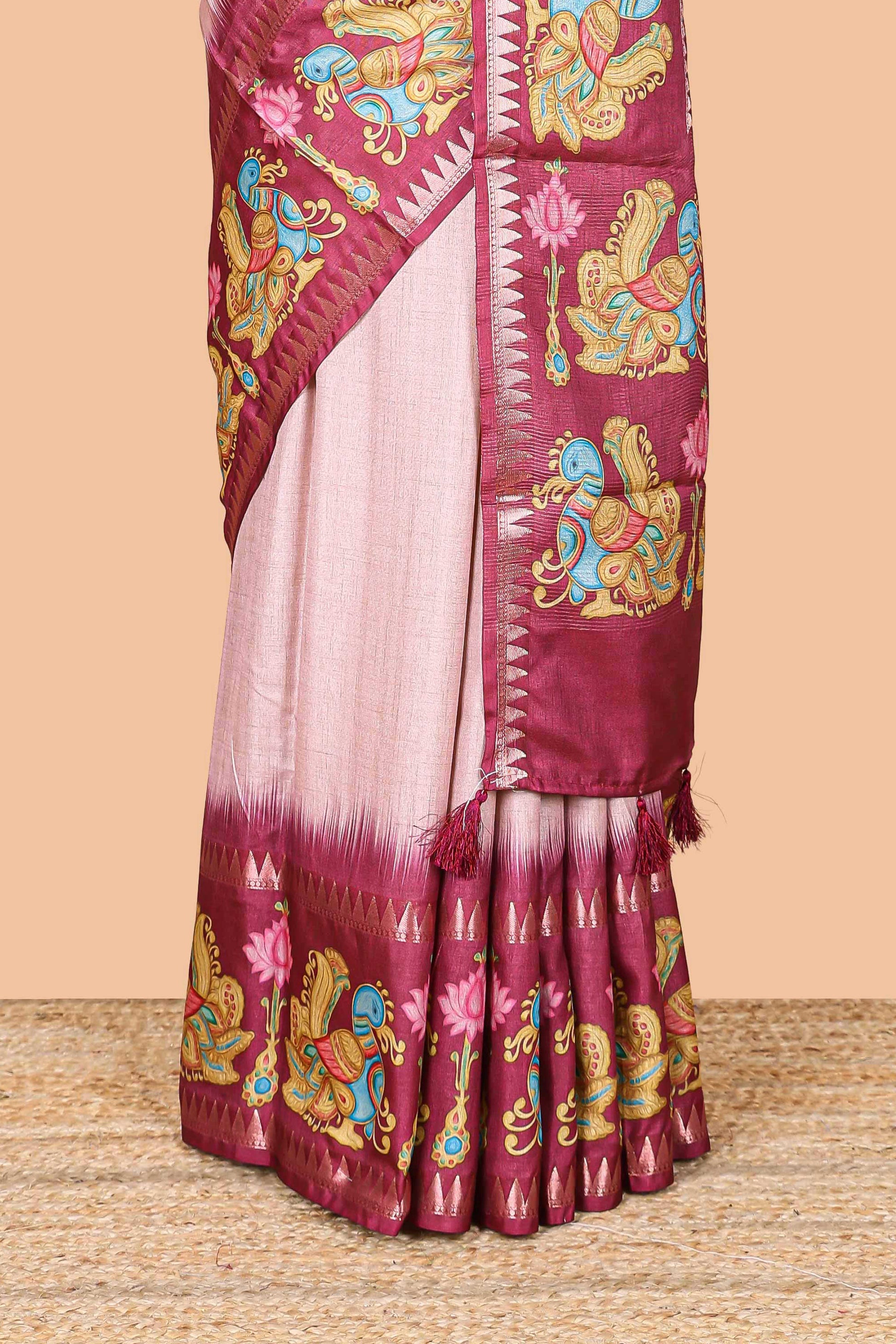 Illustrative pallu artwork