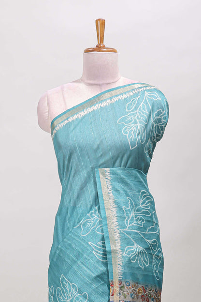 Integrated green zari border
