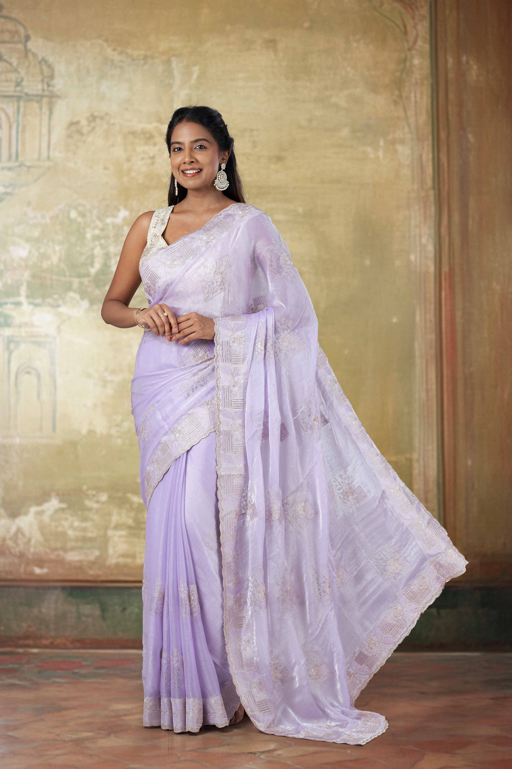Intricate stone embroidery
