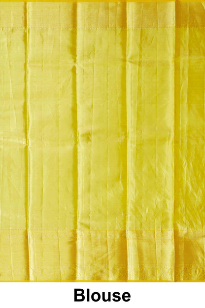 Ivory zari tissue silk saree
