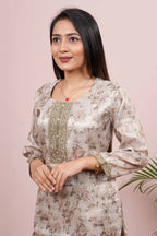 Jacquard embroidered ethnic suit