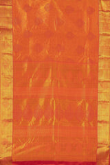 Jacquard orange designer silk saree