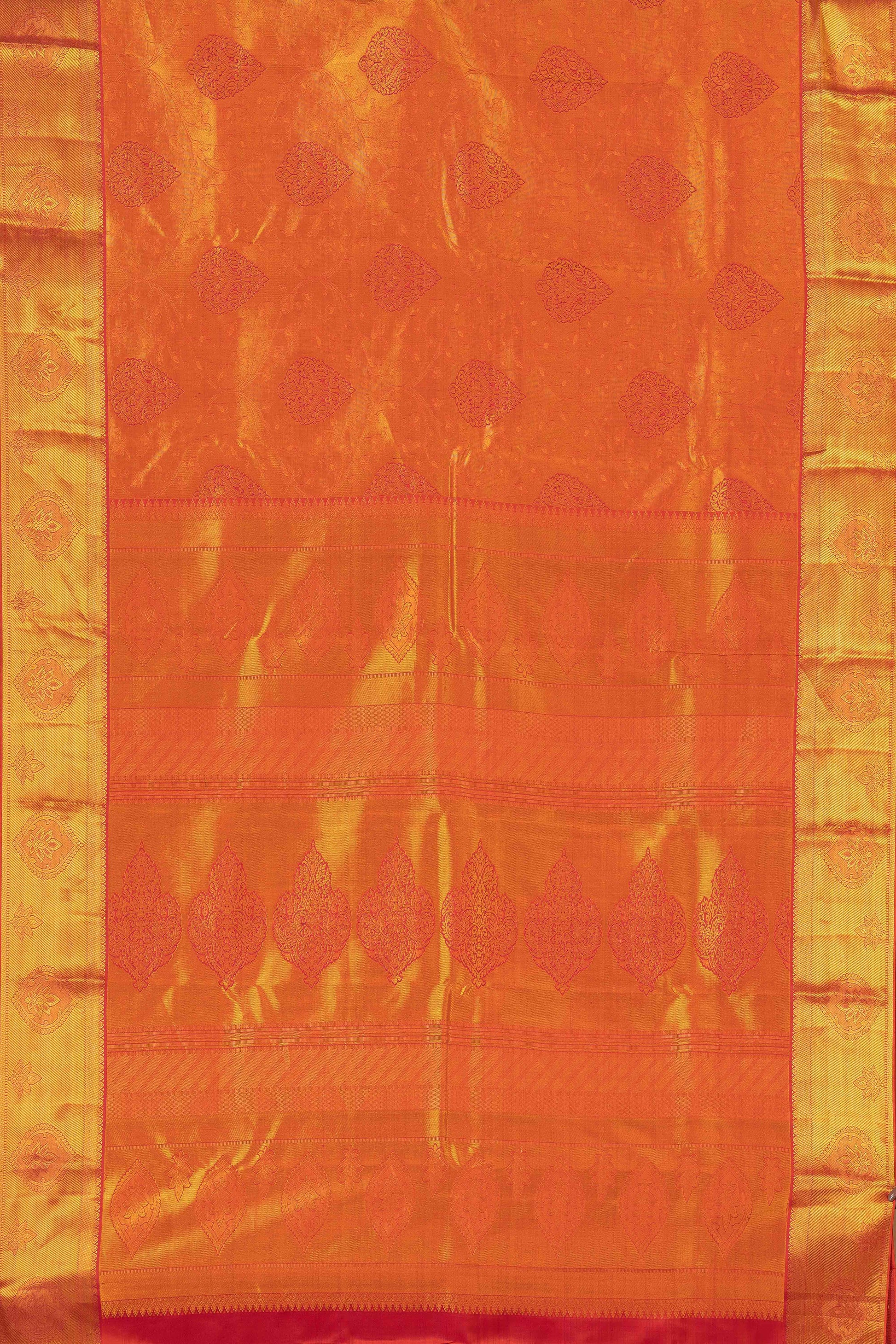 
Jacquard orange designer silk saree