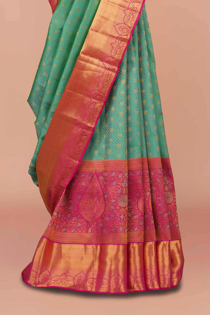 Jacquard woven silk saree