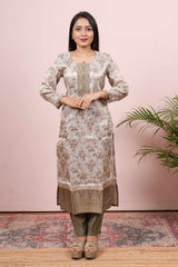 Jacquard zari detail salwar suit
