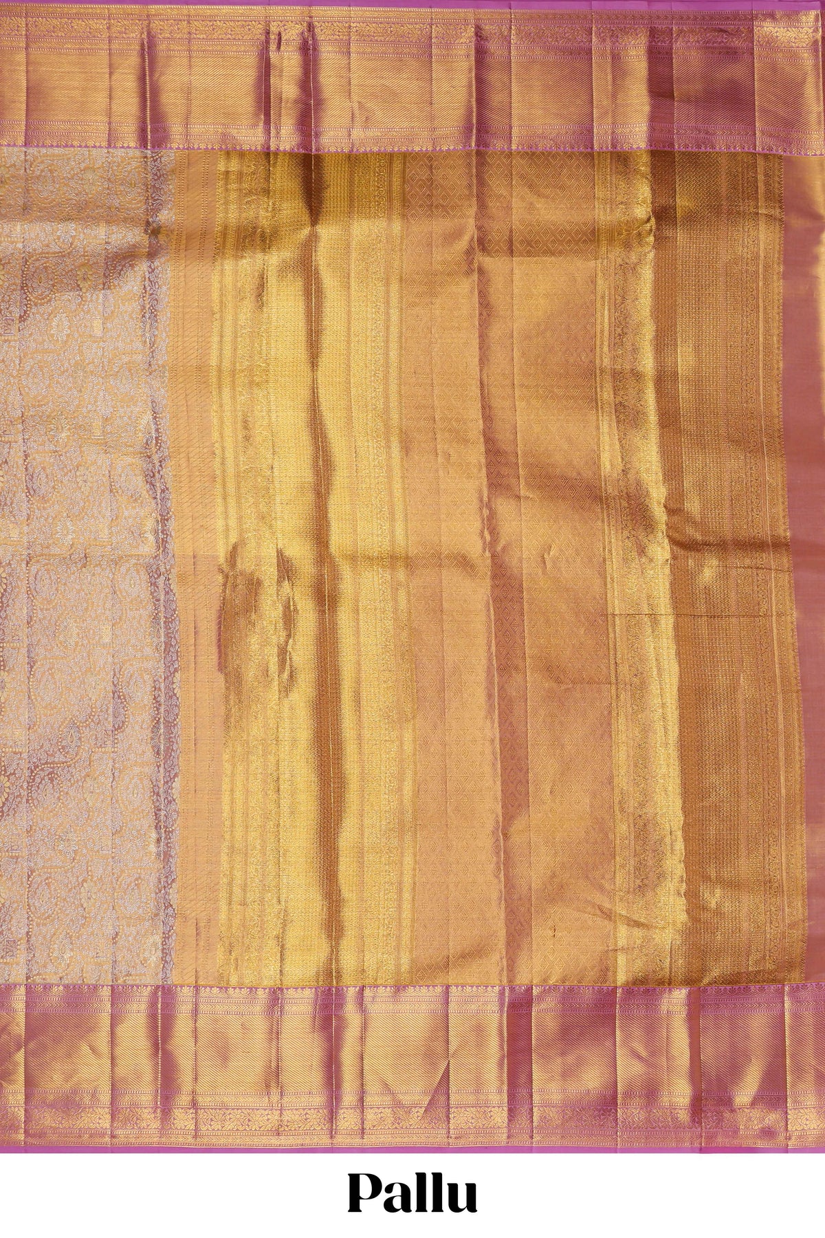 Rose pink floral designed  Kanchipuram tissue silk saree with self zari border and zari pallu comes with matching  blouse