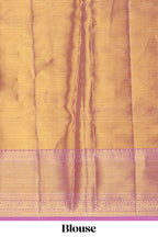 Rose pink floral designed  Kanchipuram tissue silk saree with self zari border and zari pallu comes with matching  blouse
