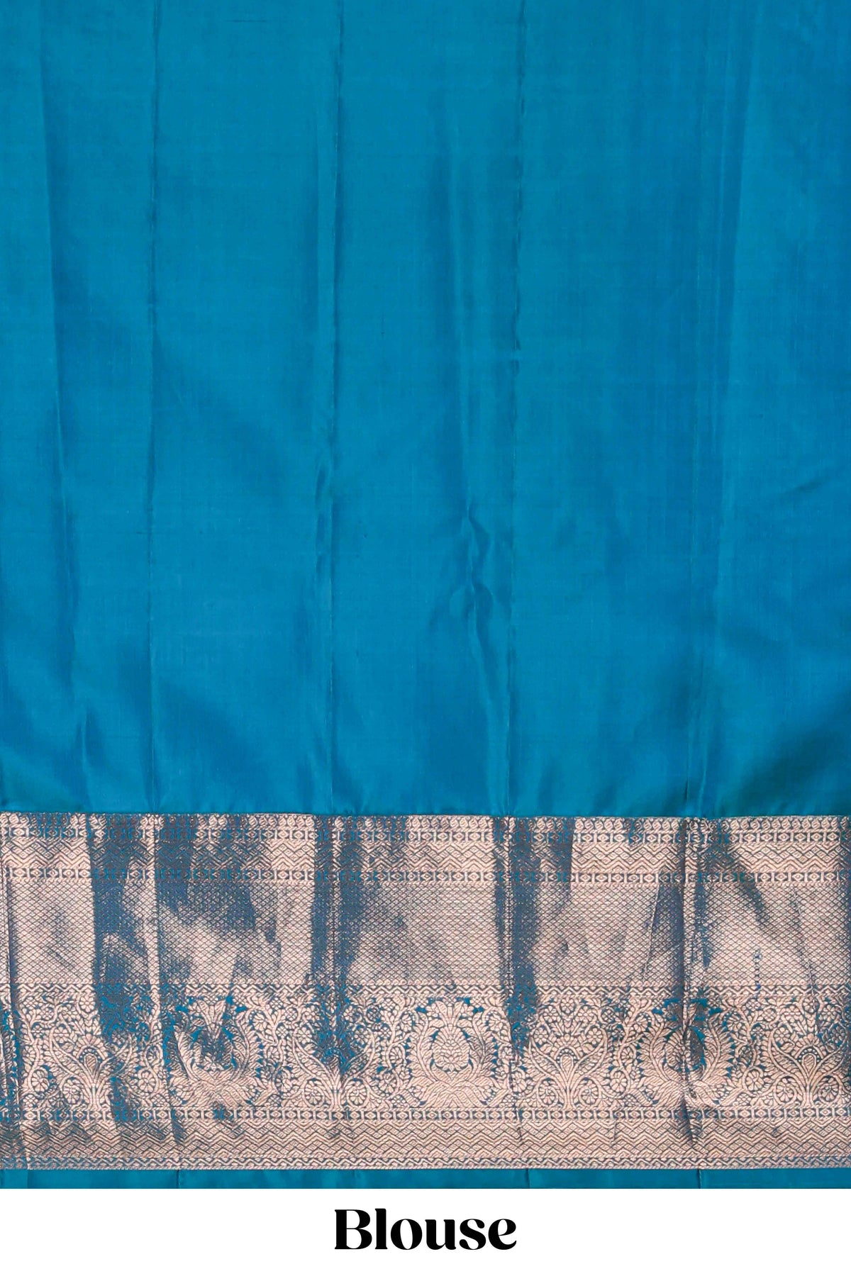 Magenta floral designed Kanchipuram silk saree with contrast zari border and zari work pallu comes with contrast blouse