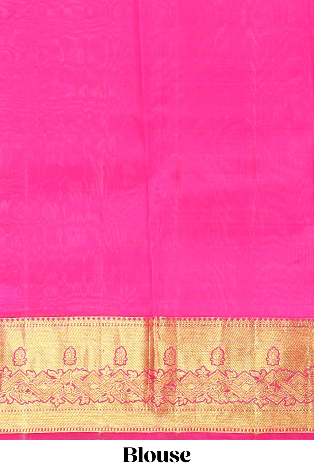 Green zari designed floral motifs Kanchipuram silk saree with contrast zari border and zari work pallu comes with contrast blouse