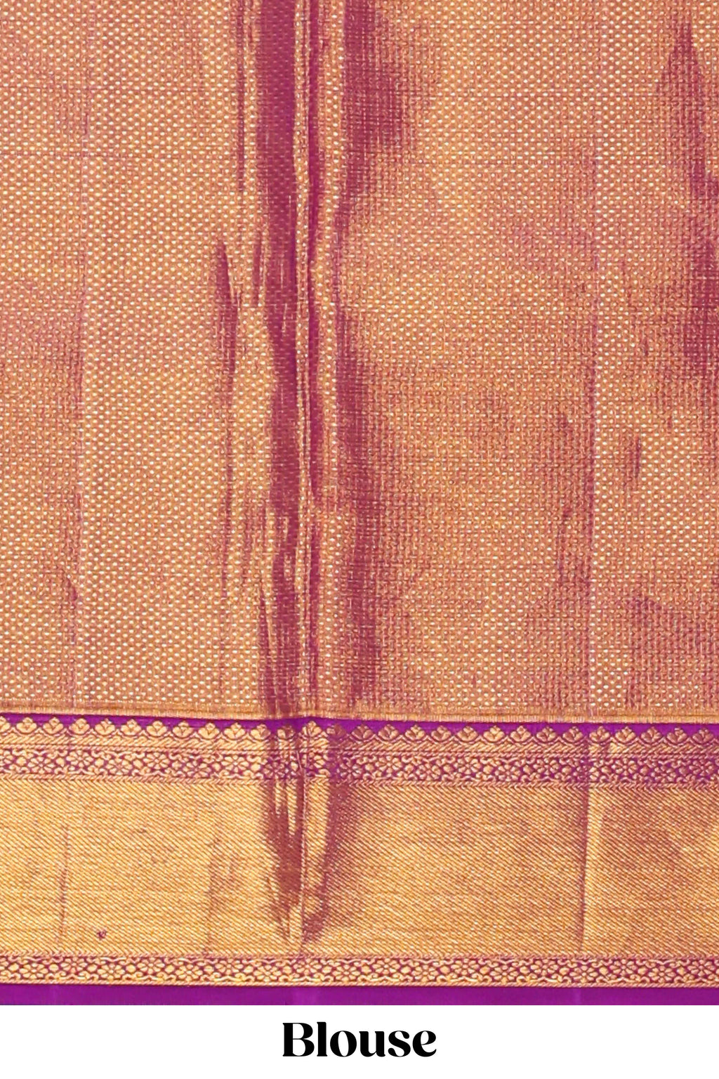 Violet zari floral designed Kanchipuram tissue silk saree with self zari border and zari work pallu comes with matching blouse