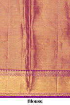 Violet zari floral designed Kanchipuram tissue silk saree with self zari border and zari work pallu comes with matching blouse