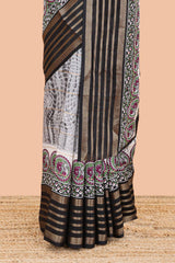  Kalamkari peacock pallu saree