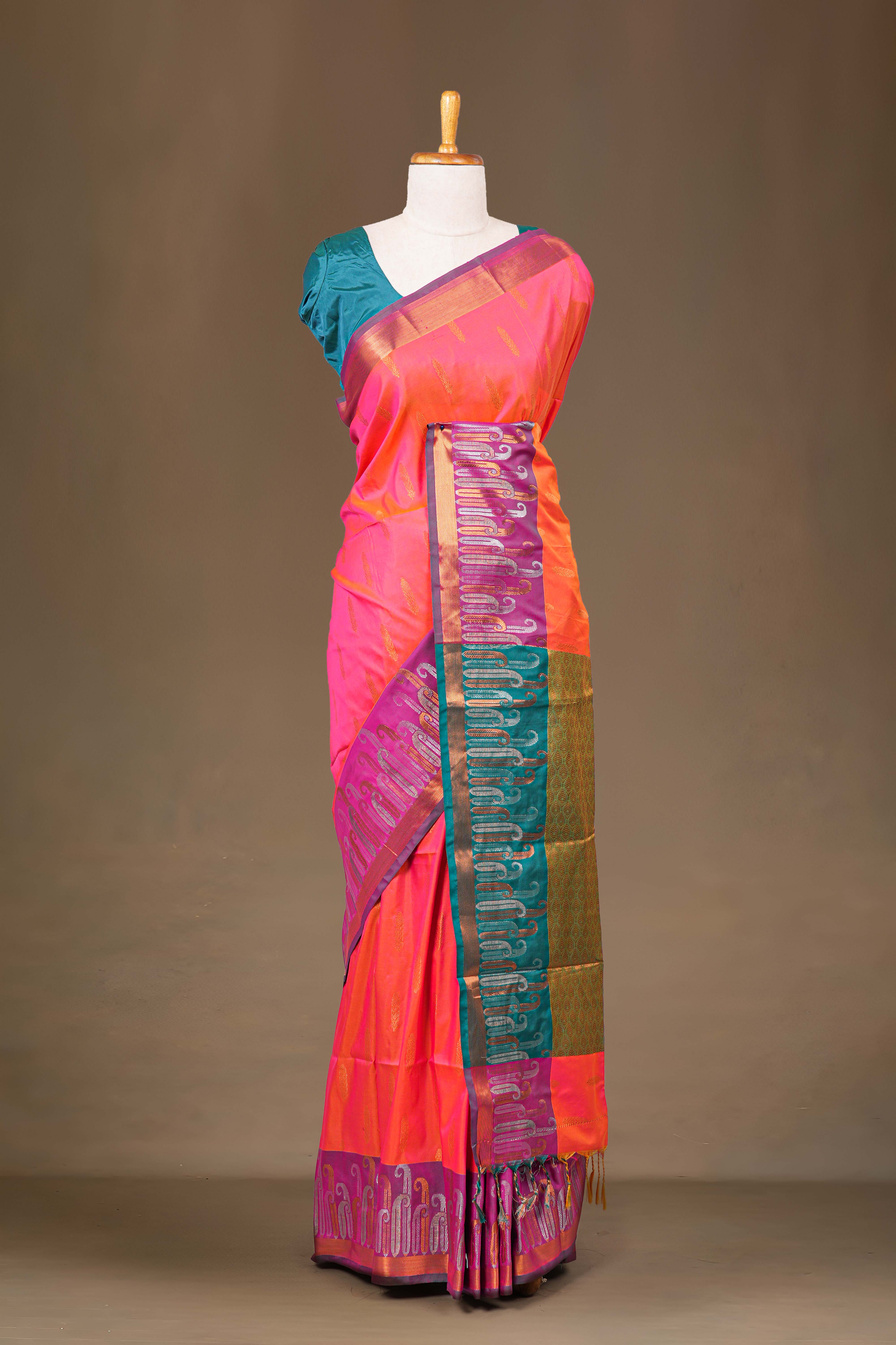 Kathan silk border highlight saree