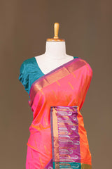 Kathan silk festive drape saree