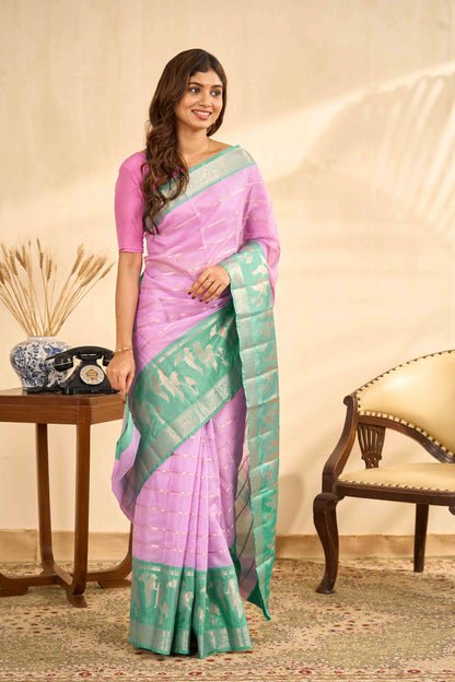 Kota cotton saree with refined border and soft texture