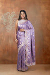 Lavender Banaras Satin