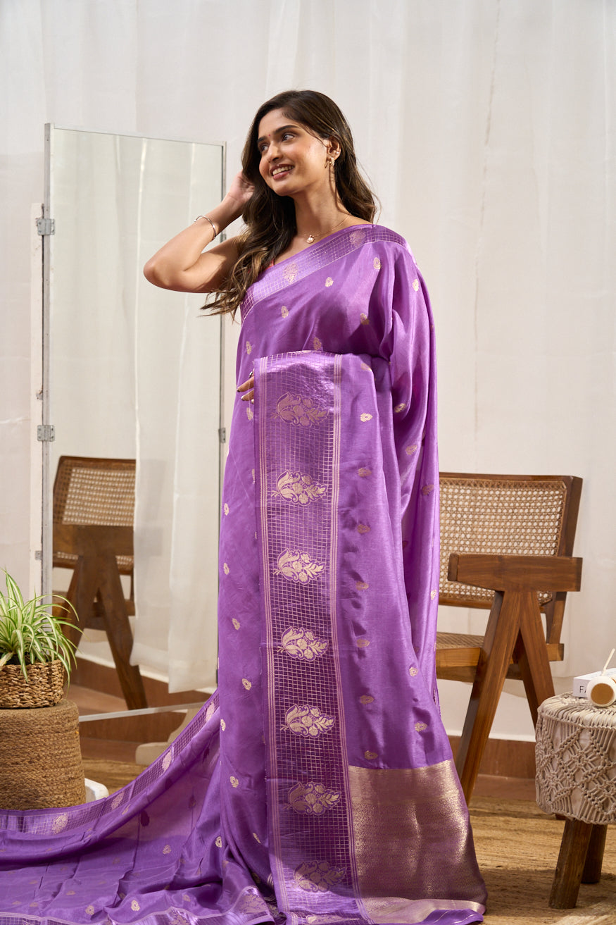 Lavender Mushru Silk
