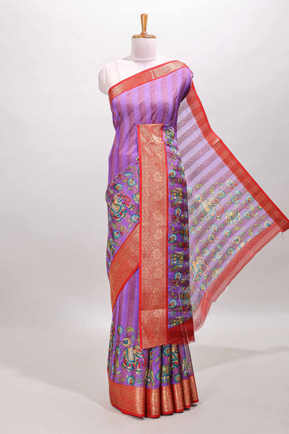 Lavender airy georgette fabric