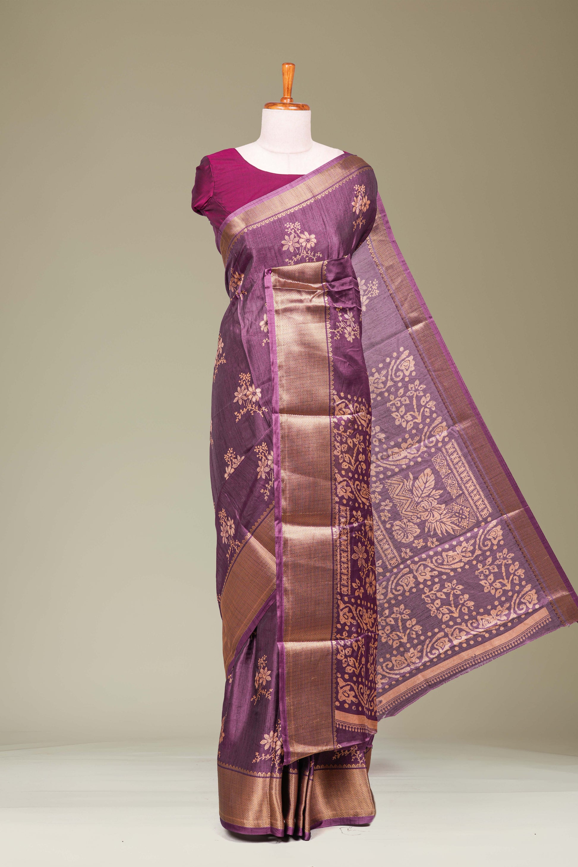 Lavender black silk weave
