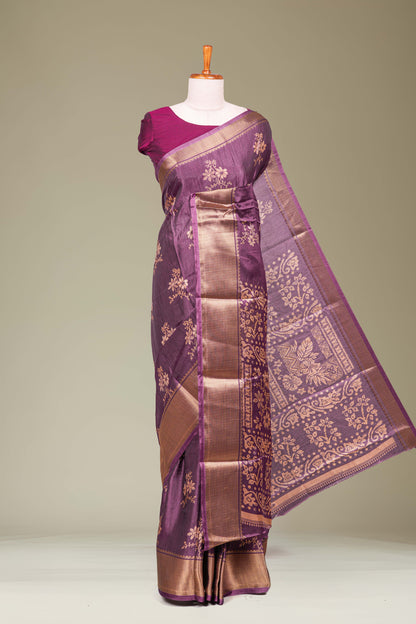 Lavender black silk weave