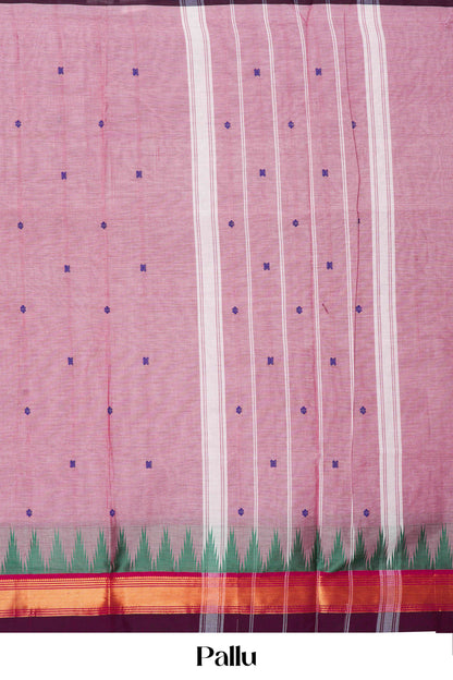 Lavender casual chettinad cotton saree