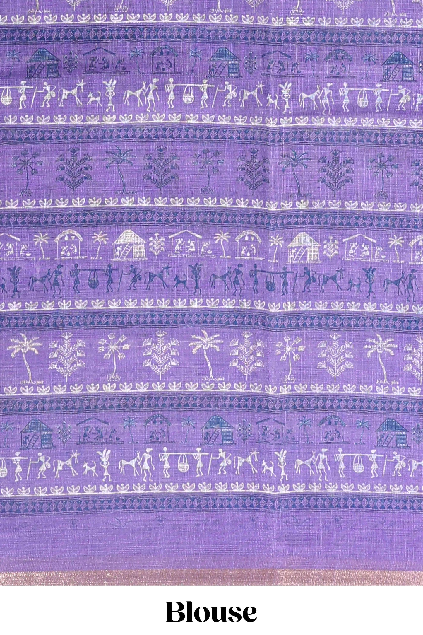 Lavender casual linen saree