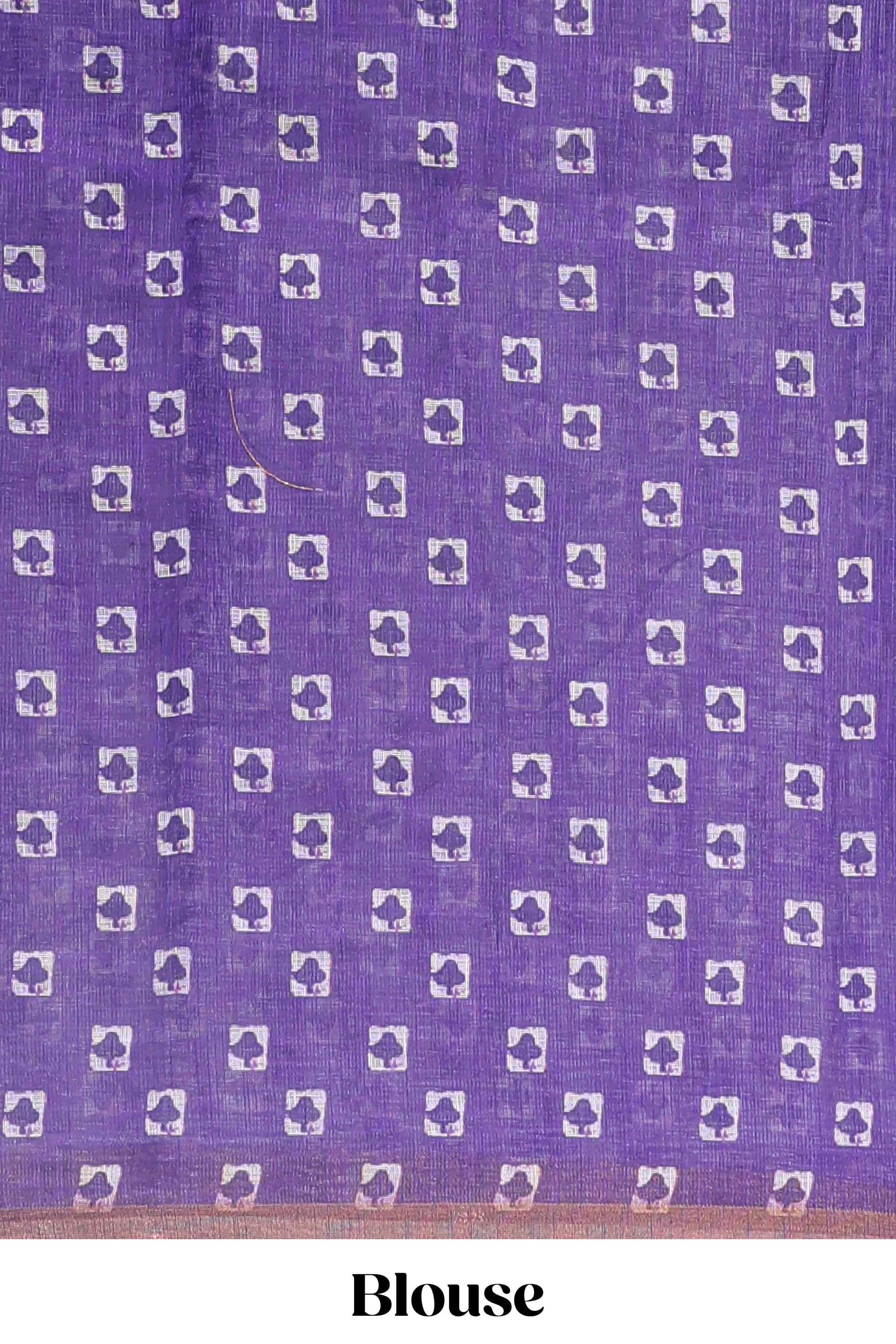  Lavender casual linen sareess
