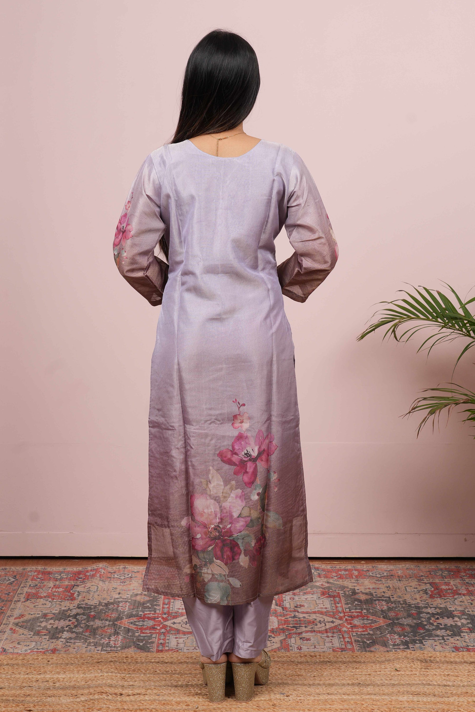 Lavender designer ethnic wear
