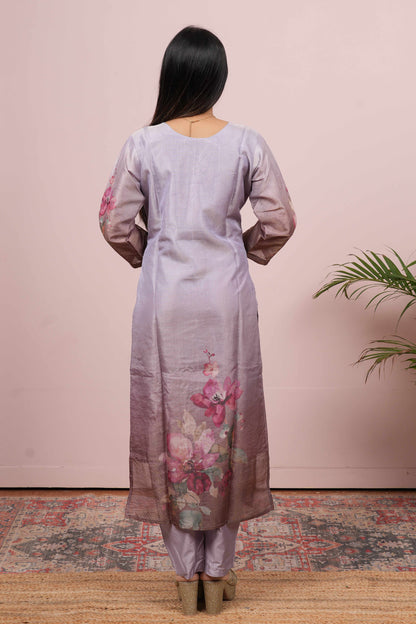 Lavender designer ethnic wear